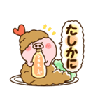 ハート耳のブタとエビフライ＆エビ天ぷら。3（個別スタンプ：2）