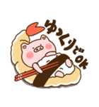 ハート耳のブタとエビフライ＆エビ天ぷら。3（個別スタンプ：8）