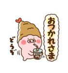 ハート耳のブタとエビフライ＆エビ天ぷら。3（個別スタンプ：9）
