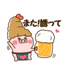 ハート耳のブタとエビフライ＆エビ天ぷら。3（個別スタンプ：37）