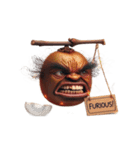 爆笑ブサイク顔のキウイ（個別スタンプ：4）