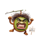 爆笑ブサイク顔のキウイ（個別スタンプ：11）