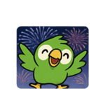 花火とおしゃべりオウム@SFW（個別スタンプ：1）