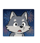 花火と遠吠えオオカミ@SFW（個別スタンプ：4）