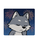 花火と遠吠えオオカミ@SFW（個別スタンプ：7）