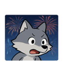 花火と遠吠えオオカミ@SFW（個別スタンプ：8）