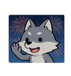 花火と遠吠えオオカミ@SFW（個別スタンプ：9）