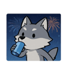 花火と遠吠えオオカミ@SFW（個別スタンプ：15）