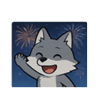 花火と遠吠えオオカミ@SFW（個別スタンプ：17）
