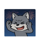 花火と遠吠えオオカミ@SFW（個別スタンプ：18）