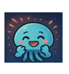 花火とふわふわクラゲ@SFW（個別スタンプ：3）