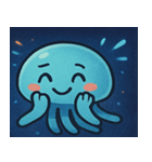 花火とふわふわクラゲ@SFW（個別スタンプ：4）