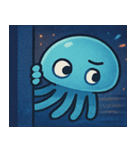 花火とふわふわクラゲ@SFW（個別スタンプ：9）