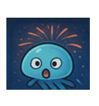 花火とふわふわクラゲ@SFW（個別スタンプ：18）