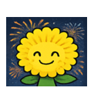 花火とふわふわタンポポ@SFW（個別スタンプ：1）