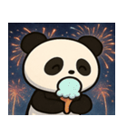 花火とまんまるパンダ@SFW（個別スタンプ：9）