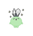 【推し活】緑のおしかつちゃん（個別スタンプ：10）