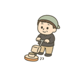 清掃員のお仕事スタンプ1（個別スタンプ：5）