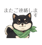 とある黒柴の日常（個別スタンプ：34）