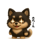 『オノマトペ』3D黒ポメ（個別スタンプ：4）
