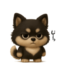 『オノマトペ』3D黒ポメ（個別スタンプ：6）