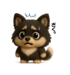 『オノマトペ』3D黒ポメ（個別スタンプ：13）