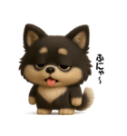『オノマトペ』3D黒ポメ（個別スタンプ：23）