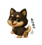 『オノマトペ』3D黒ポメ（個別スタンプ：38）