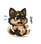 『オノマトペ』3D黒ポメ（個別スタンプ：40）