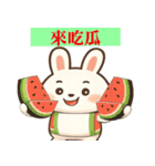 かわいい小さな白いウサギ うさぎの日常編（個別スタンプ：11）