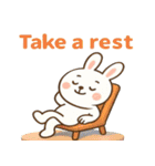 かわいい小さな白いウサギ うさぎの日常編（個別スタンプ：23）