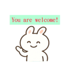 かわいい小さな白いウサギ うさぎの日常編（個別スタンプ：39）