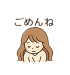 女の子、男の子日常会話 日本語（個別スタンプ：6）