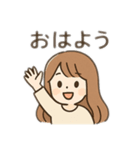 女の子、男の子日常会話 日本語（個別スタンプ：9）
