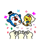 ペンまるたちのハッピーウエディング（個別スタンプ：4）