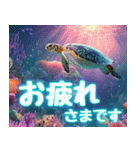 背景が動く！きらめく海の癒しスタンプ（個別スタンプ：6）