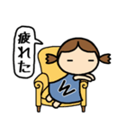 イニシャルW 女の子（個別スタンプ：7）