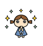 イニシャルW 女の子（個別スタンプ：28）