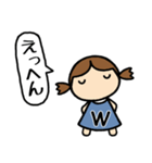 イニシャルW 女の子（個別スタンプ：39）