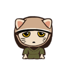 224_台湾 - 日本 - ご挨拶-猫（個別スタンプ：40）