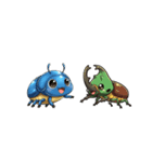 カブトムシとコガネムシの物語（個別スタンプ：1）