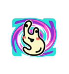 動く！カラフル背景ナメクジ（個別スタンプ：2）