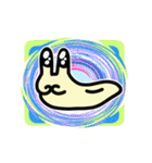 動く！カラフル背景ナメクジ（個別スタンプ：4）