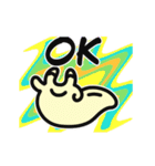 動く！カラフル背景ナメクジ（個別スタンプ：7）