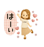 【3D】背景が動く♡毎日使える大人ガーリー（個別スタンプ：7）