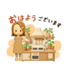 【3D】背景が動く♡毎日使える大人ガーリー（個別スタンプ：13）