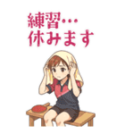 卓球 女子 部活 スポーツ (大)（個別スタンプ：4）