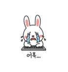 ウサギの会社員感情 (Korean version)（個別スタンプ：11）
