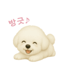 ビションフリーゼスタンプ【韓国語】（個別スタンプ：11）