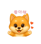 柴犬の日常スタンプ【韓国語】（個別スタンプ：8）